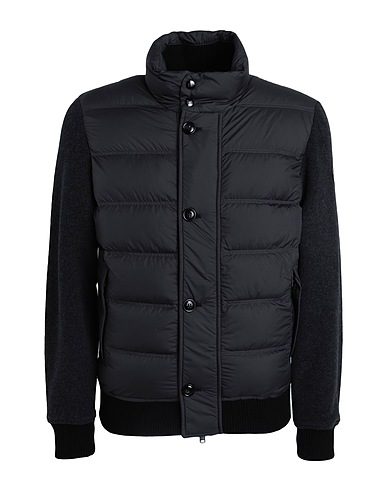 WOOLRICH Shell jacket WOOL BONDED HYBRID FLEECE Charcoal 60% Wool, 40% Polyamide, Polyester