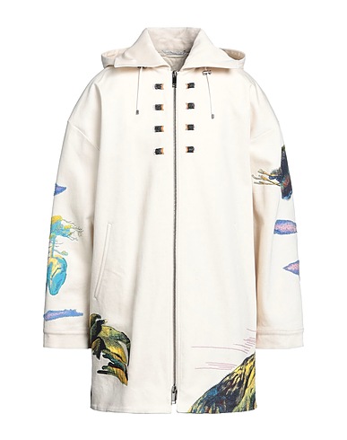 VALENTINO GARAVANI Full-length jacket Sand 98% Cotton, 2% Elastane