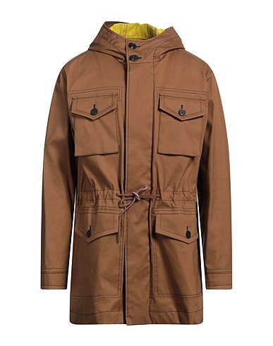 TOD'S Parka Cammello 100% Cotone, Poliuretano, Pelle di bovino