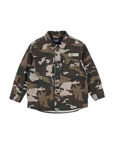 IL GUFO Jeansjacke Militärgrün 68% Baumwolle, 30% Leinen, 2% Elastan