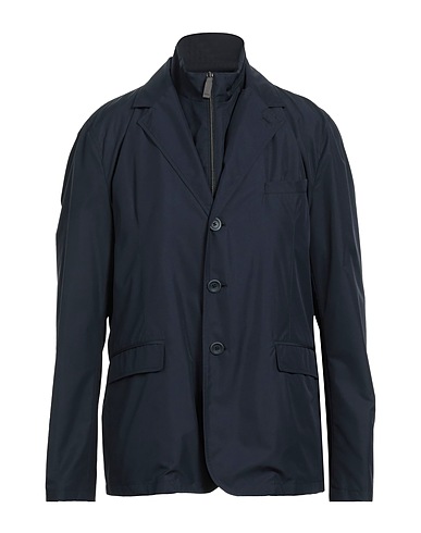 HERNO Soprabito Blu notte 100% Poliestere, Cotone, Viscosa