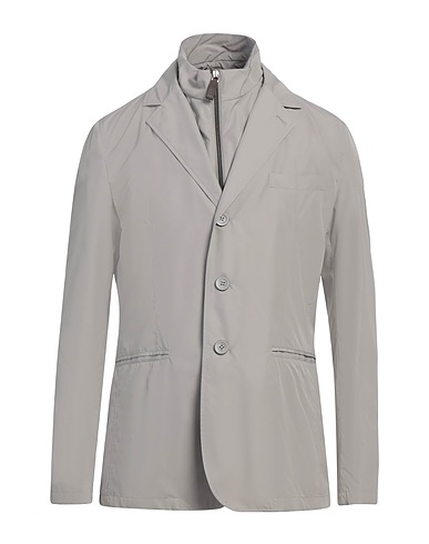 HERNO Full-length jacket Light grey 100% Polyester, Cotton, Viscose