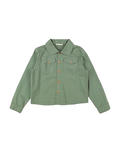 ZHOE & TOBIAH Solid colour shirt Military green 97% Cotton, 3% Elastane