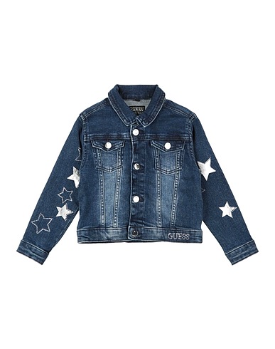GUESS Denim jacket Blue 99% Cotton, 1% Elastane