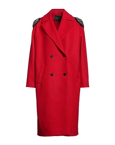GAëLLE Paris Coat Red 63% Polyester, 34% Viscose, 3% Elastane