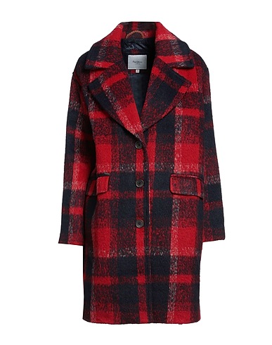 PEPE JEANS コート レッド ポリエステル 80% / アクリル 10% / ウール 5% / 合成繊維 3% / コットン 2%