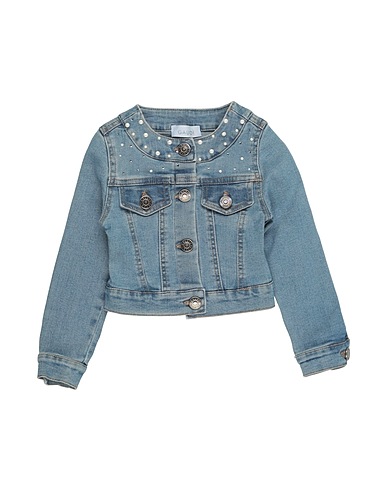 GAUDÌ Denim jacket Blue 98% Cotton, 2% Elastic fibres