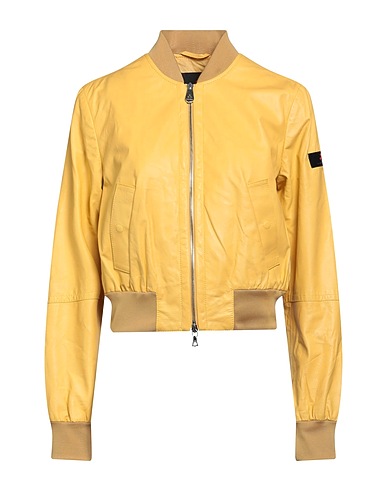 PEUTEREY Bomberjacke Gelb 100% Schafleder, Polyamid