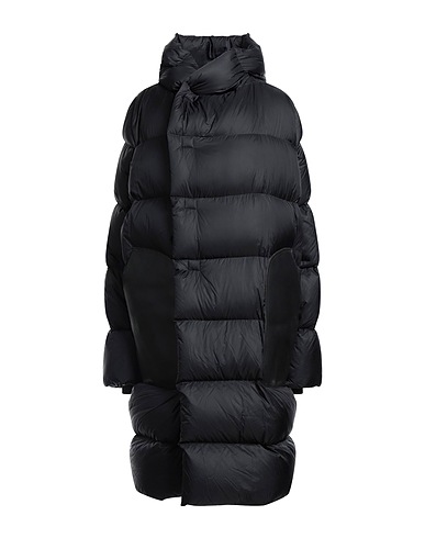 RICK OWENS Shell jacket Black 100% Polyamide, Bovine leather, Virgin Wool