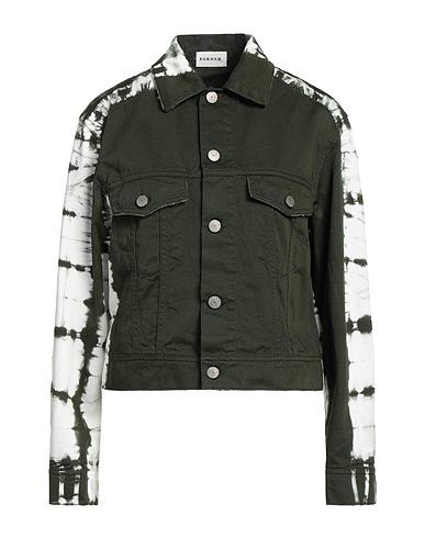 P.A.R.O.S.H. Blouson en jean Vert foncé 100% Coton