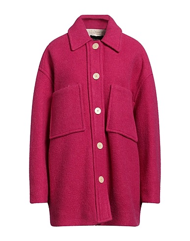 ISABEL MARANT Coat Fuchsia 68% Virgin Wool, 20% Alpaca wool, 12% Polyamide