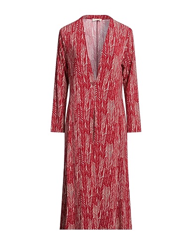 SIYU Full-length jacket Brick red 95% Viscose, 5% Elastane