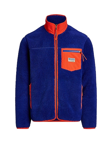 POLO RALPH LAUREN Teddy Coat BONDED PILE FLEECE JACKET
 Blu china 51% Poliestere, 29% Acrilico, 20% Poliestere riciclato