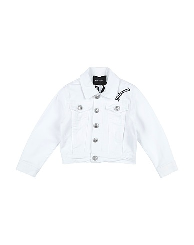 JOHN RICHMOND Denim jacket White 97% Cotton, 3% Elastane
