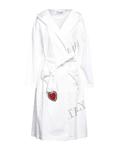 MARÇI by GIL SANTUCCI Full-length jacket White 98% Cotton, 2% Elastane
