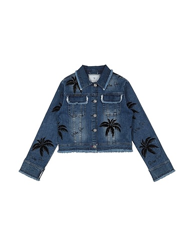 PHILIPP PLEIN Denim jacket Blue 98% Cotton, 2% Elastane