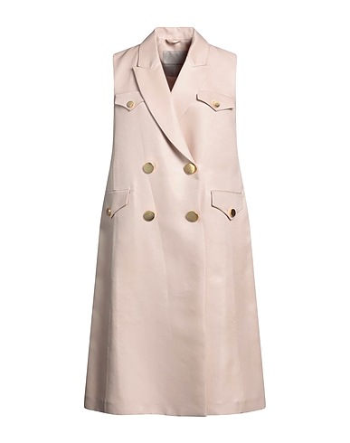 ERMANNO SCERVINO Double breasted pea coat Blush 66% Silk, 34% Cotton