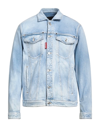 DSQUARED2 Denim jacket Blue 99% Cotton, 1% Elastane