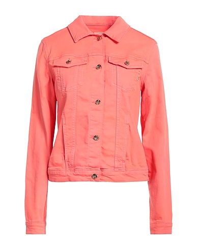 FRACOMINA Denim jacket JEANS Salmon pink 98% Cotton, 2% Elastane