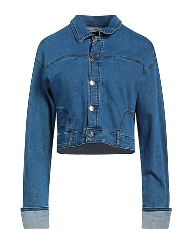 LES BOURDELLES DES GARÇONS Denim jacket Blue 98% Cotton, 2% Elastane