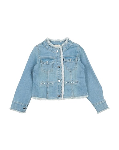 ELSY Denim jacket Blue 77% Cotton, 21% Polyester, 2% Elastane