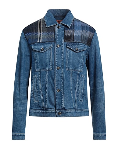MISSONI Giubbotto jeans Blu 98% Cotone, 2% Elastan