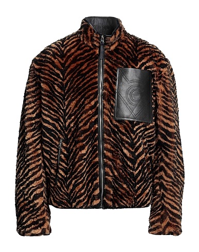 ROBERTO CAVALLI Teddy Coat Brown 58% Polyamide, 42% Polyester, Soft Leather