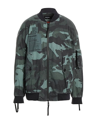 DSQUARED2 Bomber Dark green 100% Cotton, Polyamide
