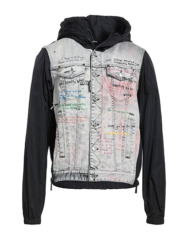 DSQUARED2 Jacket Black 98% Cotton, 2% Elastane, Polyamide, Polyester