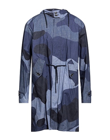 HERNO Full-length jacket Navy blue 100% Cotton, Polyurethane resin