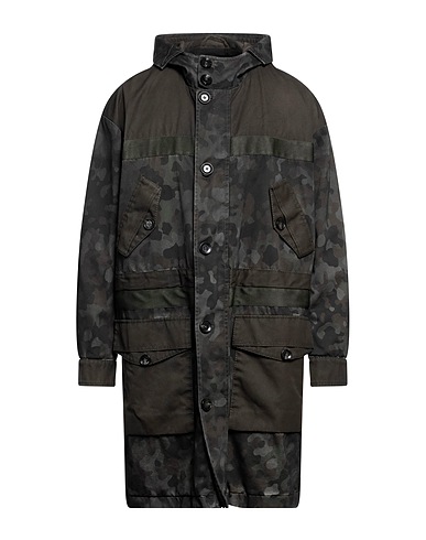 TOD'S Full-length jacket Dark brown 100% Cotton, Polyester