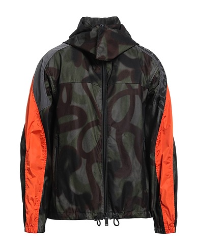 DSQUARED2 Jacket Military green 97% Cotton, 3% Elastane, Polyester, Polyamide