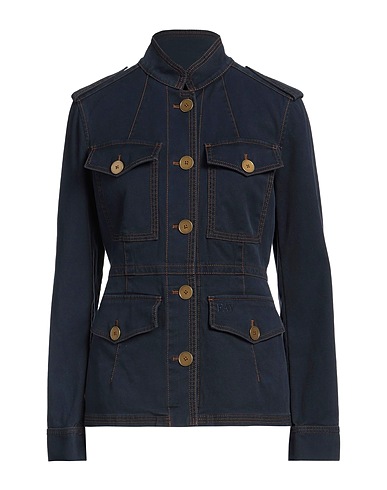 FAY Jacket Navy blue 99% Cotton, 1% Elastane