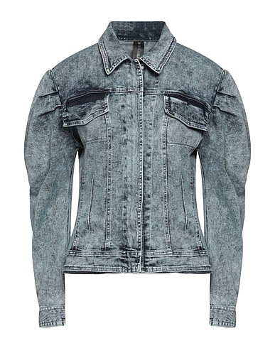 NORMA KAMALI Jeansjacke Blau 87% Baumwolle, 12% Polyester, 1% Elastan