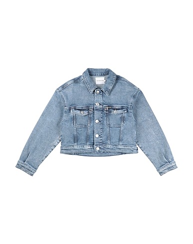 CALVIN KLEIN JEANS Denim jacket Blue 98% Cotton, 2% Elastane