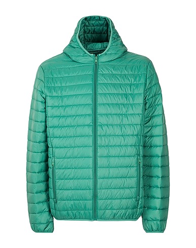 8 by YOOX Shell jacket ESSENTIAL 100G HOODED DOWN JACKET
 Green 100% Recycled polyester