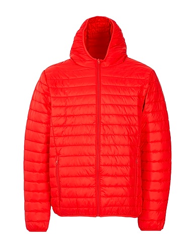 8 by YOOX パファージャケット ESSENTIAL 100G HOODED DOWN JACKET
 レッド リサイクルポリエステル 100%