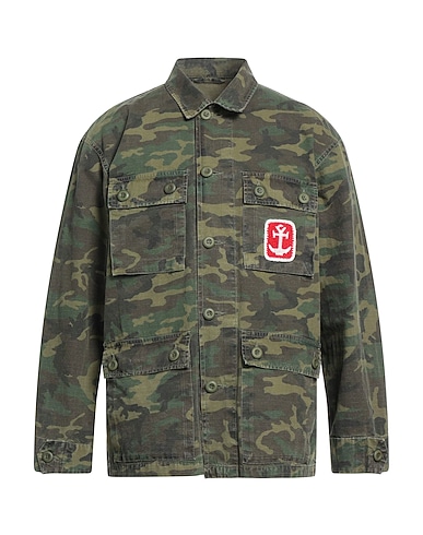 ROŸ ROGER'S Jacket Military green 100% Cotton