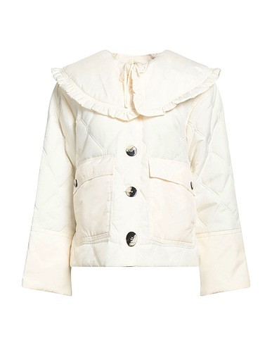 GANNI Shell  jacket Ivory 100% Polyester