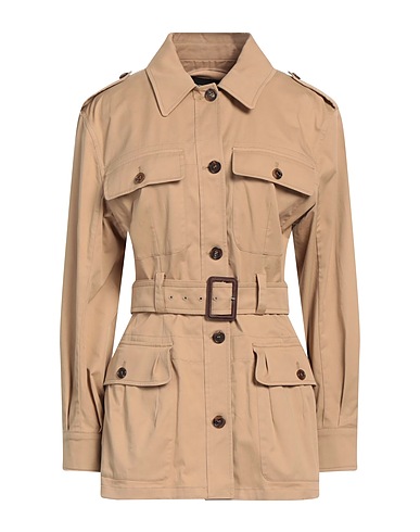 DOLCE&GABBANA Jacke Beige 97% Baumwolle, 3% Elastan, Ziegenleder, Zamaklegierung, Polyester