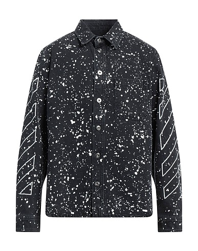 OFF-WHITE™ Denim jacket Black 100% Cotton, Wool, Acrylic