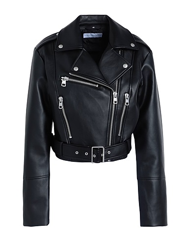 CALVIN KLEIN JEANS Biker jacket Black 100% Polyurethane
