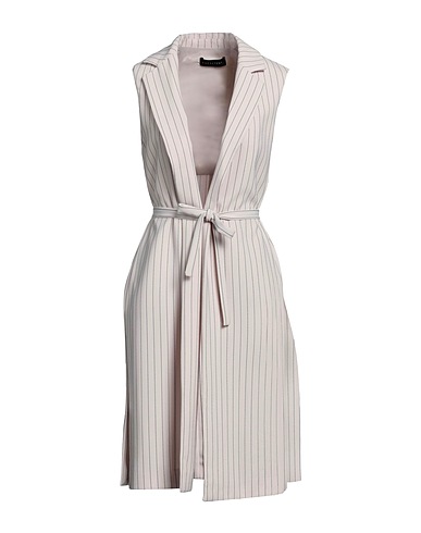 CARACTÈRE Full-length jacket Beige 91% Polyester, 9% Elastane