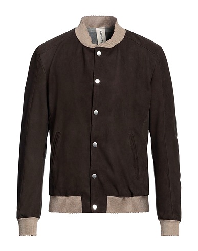 DELAN Jacket Dark brown 100% Ovine leather