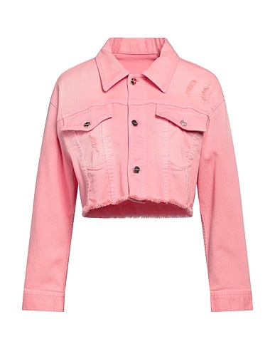 BLUGIRL Denim jacket Pink 98% Cotton, 2% Elastane