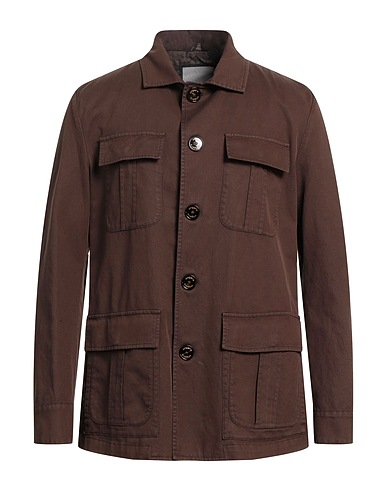 UNGARO Jacket Brown 63% Cotton, 35% Linen, 2% Elastane