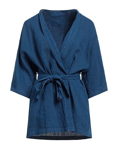120% LINO Full-length jacket Navy 100% Linen