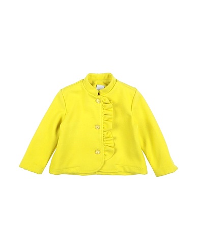 GIRO QUADRO Cappotto Giallo 49% Acrilico, 47% Poliestere, 4% Lana