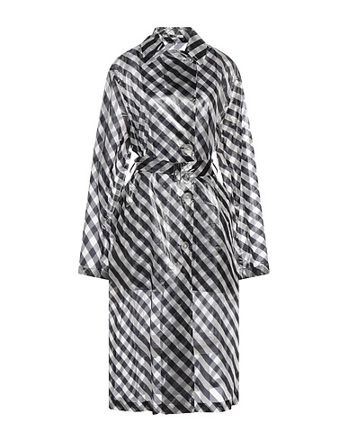 DRIES VAN NOTEN Full-length jacket Black 55% Polyamide, 45% Silk