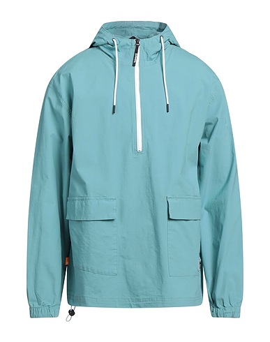 TIMBERLAND Full-length jacket Pastel blue 98% Cotton, 2% Elastane